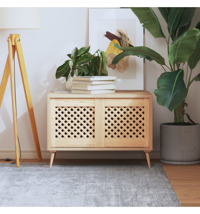 Portes d'armoires en treillis 2 pcs 39,5x39,5 cm pin massif | Mobilier & Déco
