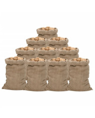 Sacs en jute 10 pcs 60x105 cm 100 % jute 340 g/m² | Mobilier & Déco