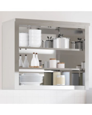 Armoire murale de cuisine avec étagères acier inoxydable | Mobilier & Déco