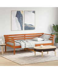 Lit de jour sans matelas cire marron 90x200 cm bois pin massif | Mobilier & Déco