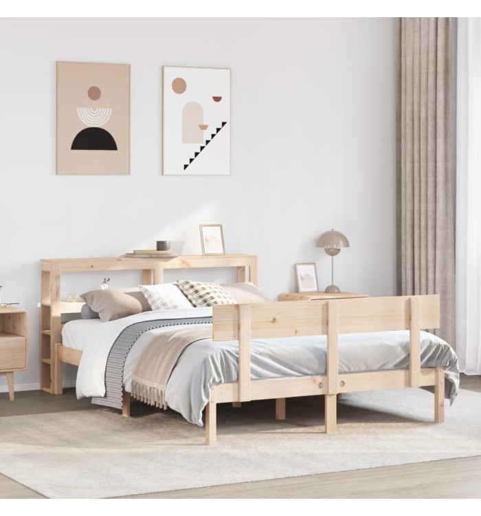 Cadre de lit sans matelas 160x200 cm bois massif de pin | Mobilier & Déco