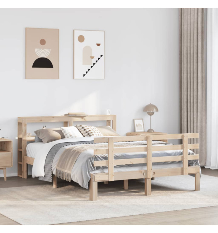 Cadre de lit avec tête de lit sans matelas 160x200 cm | Mobilier & Déco