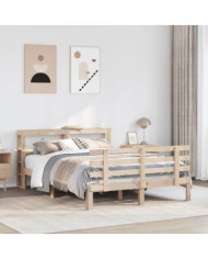 Cadre de lit avec tête de lit sans matelas 160x200 cm | Mobilier & Déco
