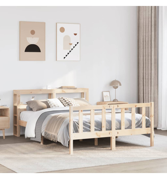 Cadre de lit sans matelas 160x200 cm bois massif de pin | Mobilier & Déco