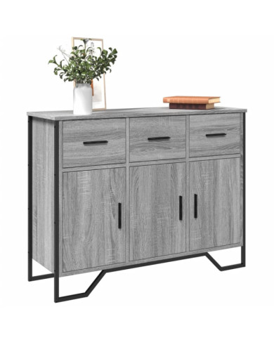 Buffet sonoma gris 97x32,5x74,5 cm bois d'ingénierie | Mobilier & Déco