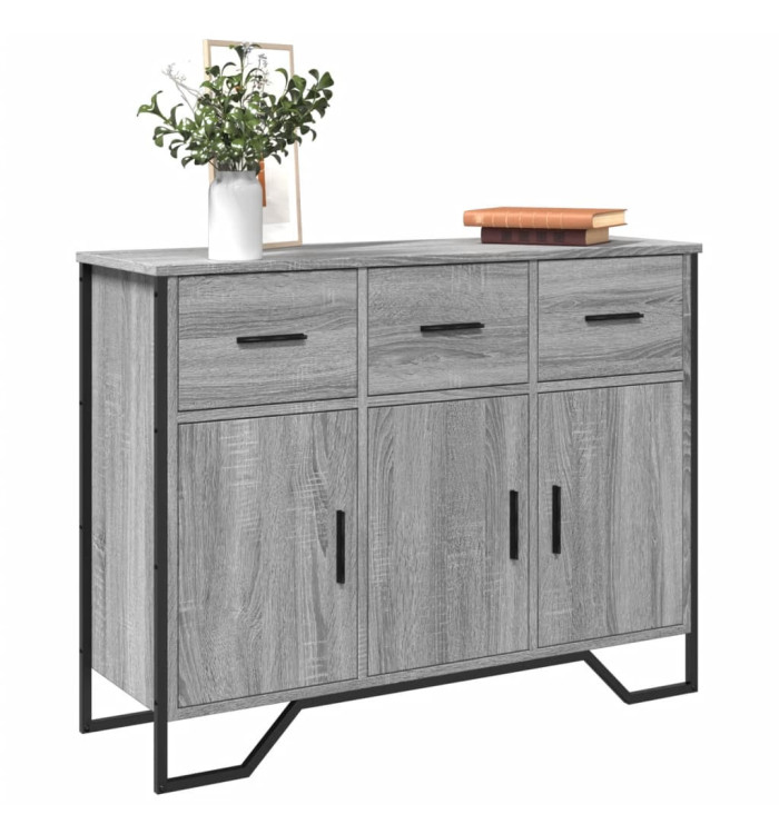Buffet sonoma gris 97x32,5x74,5 cm bois d'ingénierie | Mobilier & Déco