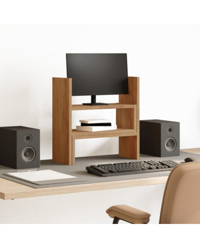 Organisateur de bureau réglable chêne artisanal bois ingénierie | Mobilier & Déco