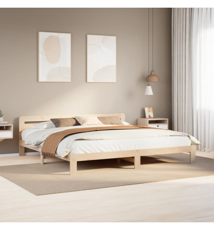 Cadre de lit sans matelas 180x200 cm bois massif de pin | Mobilier & Déco