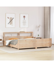 Cadre de lit sans matelas 200x200 cm bois massif de pin | Mobilier & Déco