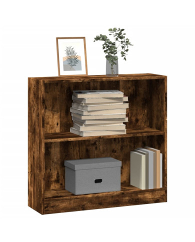 Bibliothèque chêne fumé 80x24x76 cm bois d'ingénierie | Mobilier & Déco