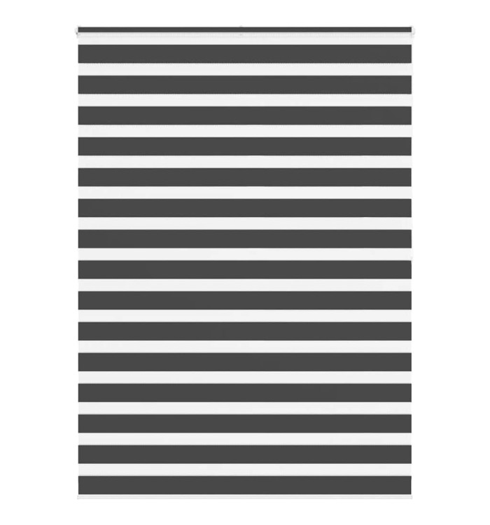 Store zèbre noir 165x200 cm largeur du tissu 160,9 cm polyester | Mobilier & Déco