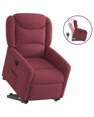 Fauteuil inclinable rouge bordeaux tissu | Mobilier & Déco