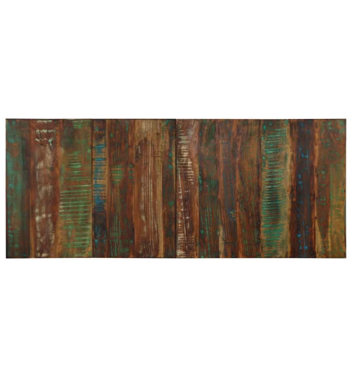Tête de lit multicolore 200 cm bois massif récupération | Mobilier & Déco