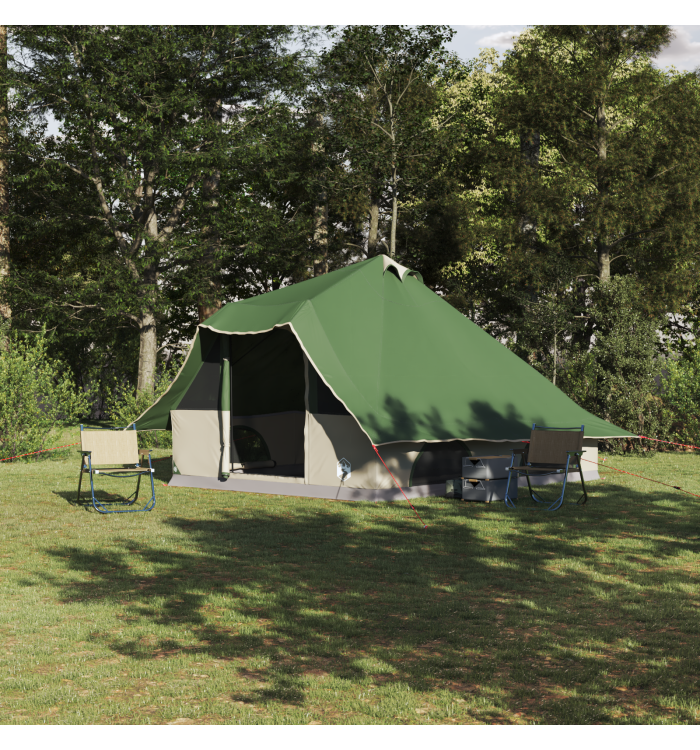 Tente Familiale Tipi Verte Étanche pour 8 Personnes | Mobilier & Déco