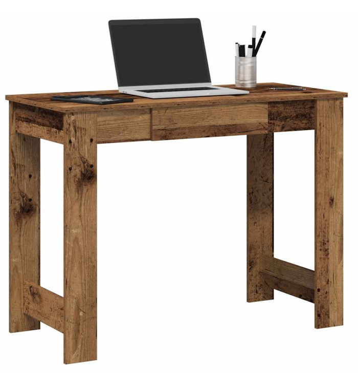 Bureau vieux bois 100x45x75 cm bois d'ingénierie | Mobilier & Déco