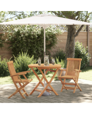 Ensemble de Bistro Pliable 3 Pièces en Teck | Mobilier & Déco