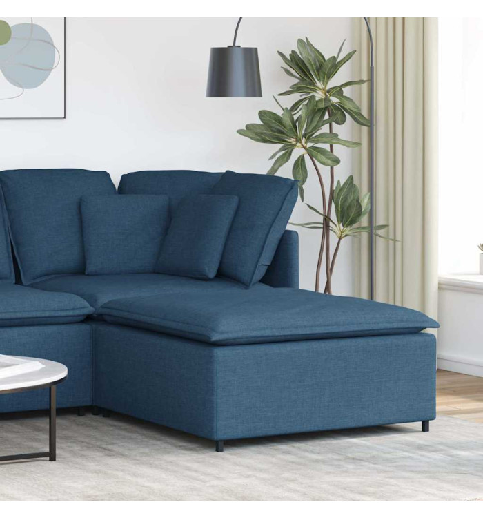 Module de repose-pieds pour canapé modulaire Bleu 100 x 100 x 48 cm | Mobilier & Déco