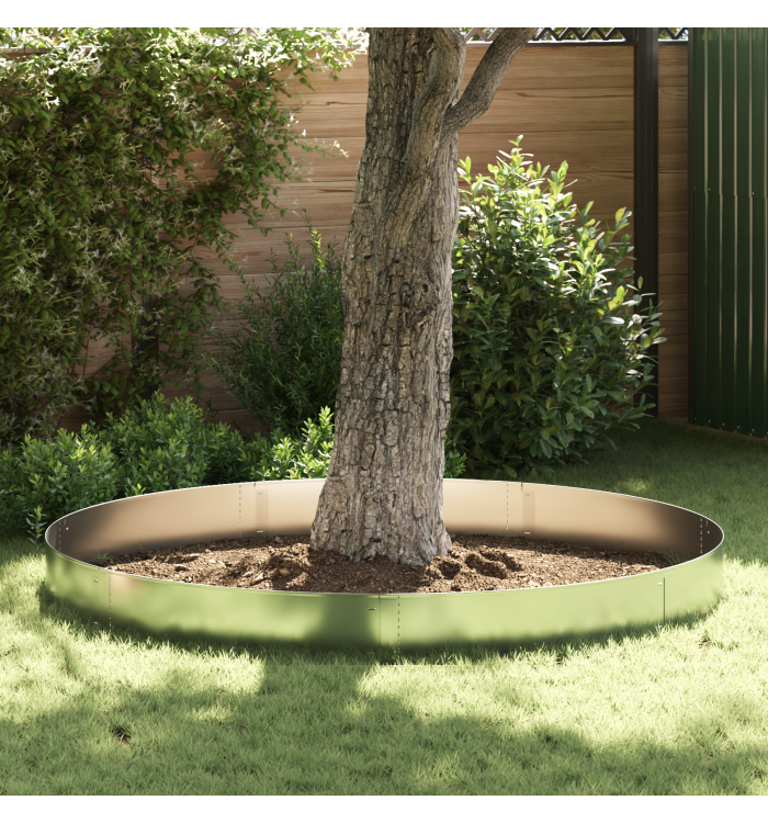 Bordures jardin 5 pcs 25x100 cm Acier Galvanisé Flexible | Mobilier & Déco