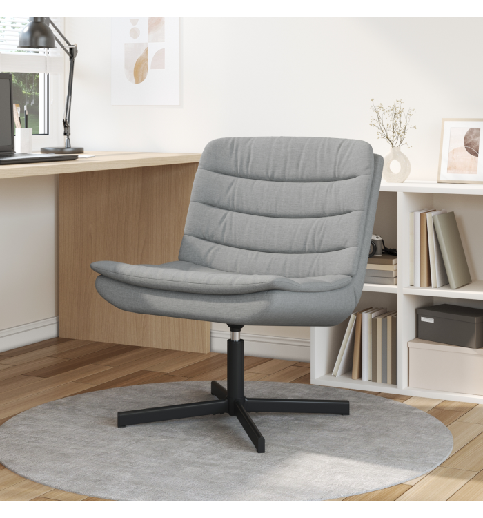 Chaise Pivotante Gris clair Tissu Standard Ergonomique | Mobilier & Déco
