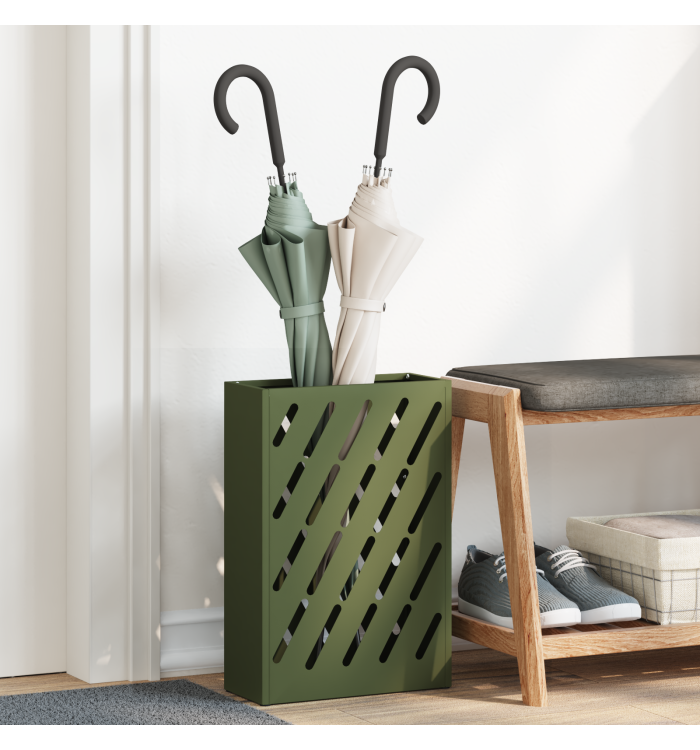 Porte-parapluies Olive verte Métal Standard Porte-parapluies | Mobilier & Déco