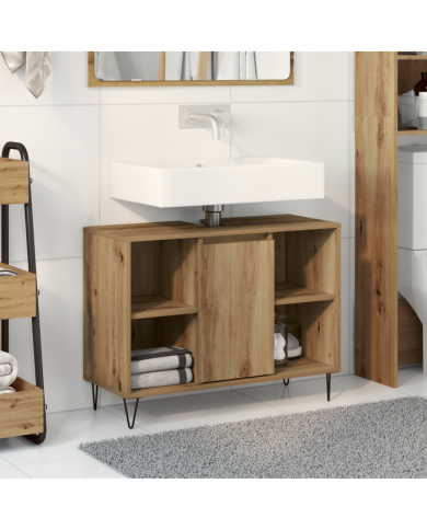 Unité de Salle de Bain Chêne Artisan Bois d'Ingénierie Moyenne | Mobilier & Déco
