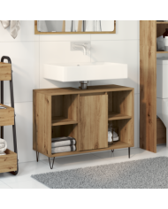 Unité de Salle de Bain Chêne Artisan Bois d'Ingénierie Moyenne | Mobilier & Déco