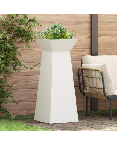 Support de plante Blanc Métal 40 x 40 x 101 cm Détails Décoratifs | Mobilier & Déco