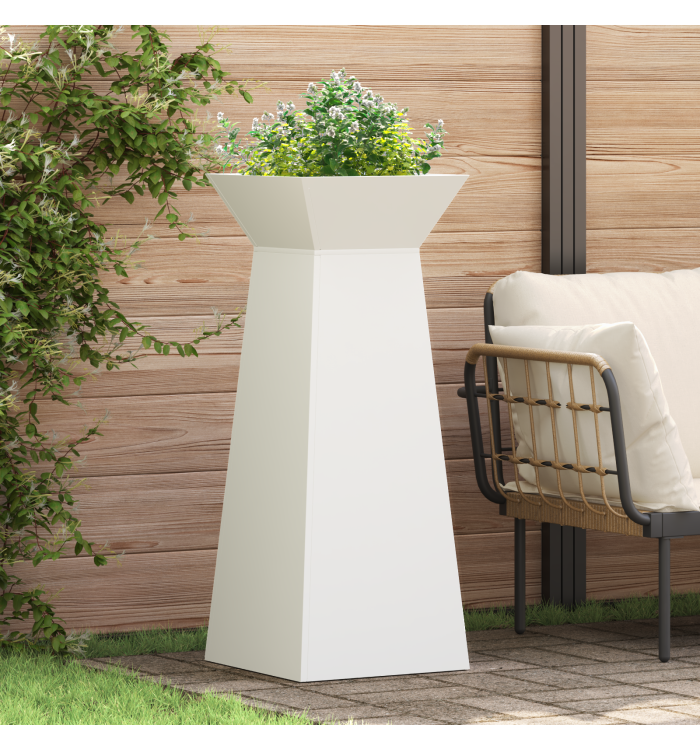 Support de plante Blanc Métal 40 x 40 x 101 cm Détails Décoratifs | Mobilier & Déco