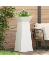 Support de plante Blanc Métal 40 x 40 x 101 cm Détails Décoratifs | Mobilier & Déco