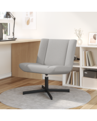 Chaise d'Appoint Gris nuage Tissu et base en métal Taille standard | Mobilier & Déco