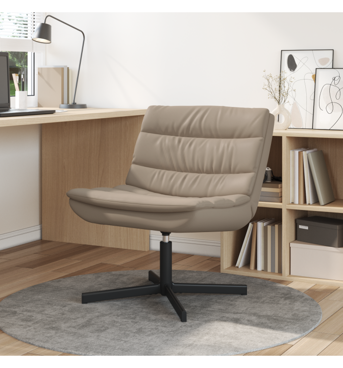 Chaise Pivotante Cappuccino Polyester, Base en métal Standard | Mobilier & Déco