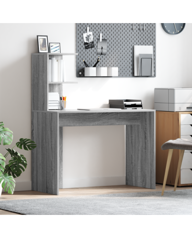 Bureau d'écriture gris Gris sonoma Panneau de particules | Mobilier & Déco