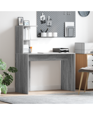 Bureau d'écriture gris Gris sonoma Panneau de particules | Mobilier & Déco