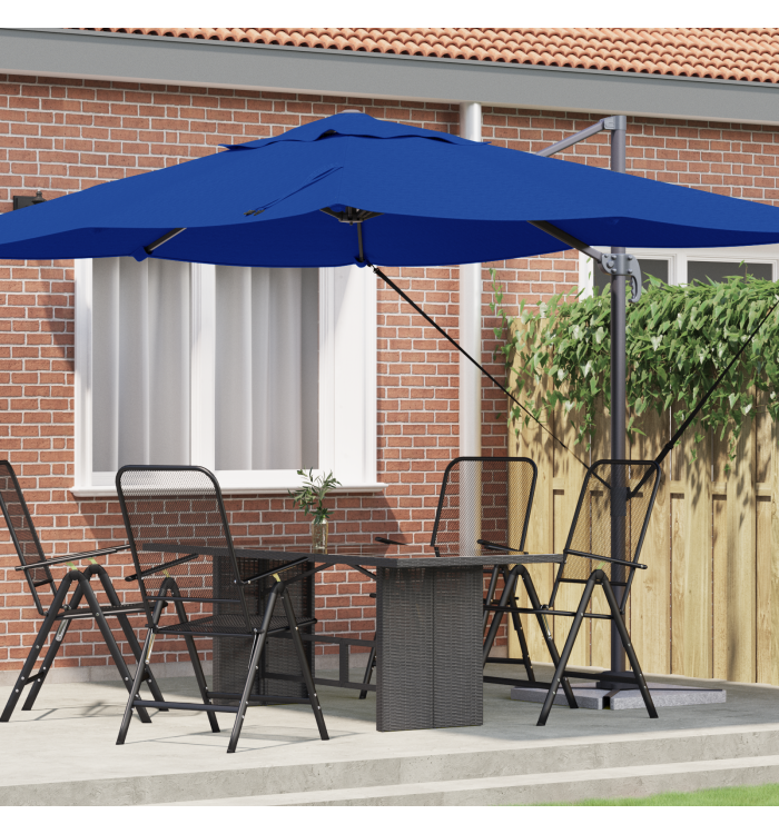 Parasol cantilever bleu azur Bleu azur | Mobilier & Déco