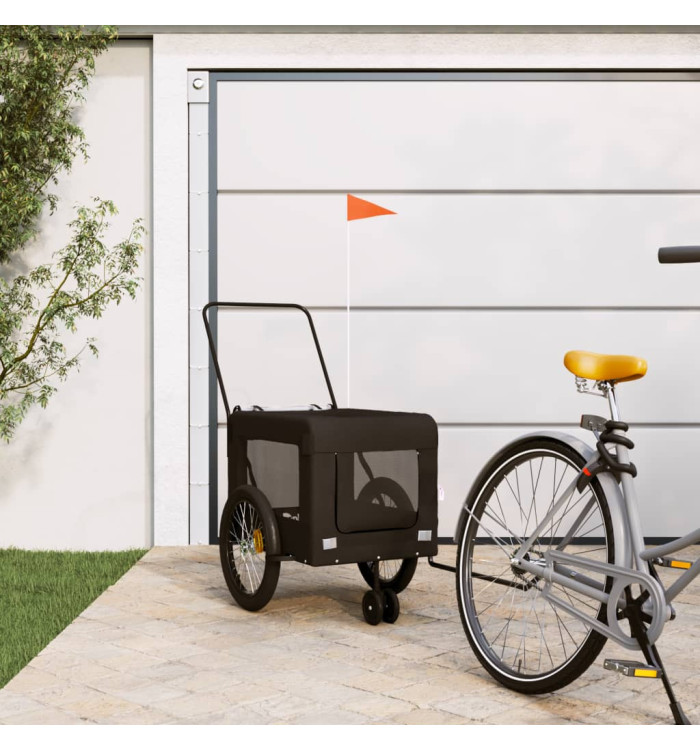 Remorque de vélo pour animaux de compagnie noir | Mobilier & Déco