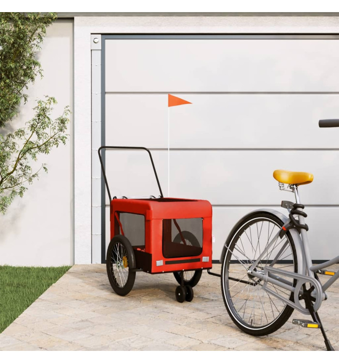 Remorque de vélo pour animaux de compagnie orange et noir | Mobilier & Déco