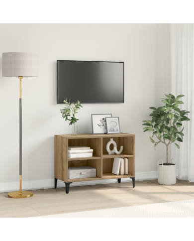 Meuble TV Chêne artisanal Chêne artisanal Bois d'ingénierie Moyen | Mobilier & Déco