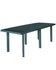 Table de jardin Vert 210 x 96 x 72 cm Plastique | Mobilier & Déco