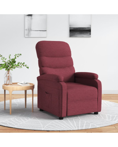 Fauteuil inclinable Rouge bordeaux Tissu | Mobilier & Déco