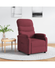 Fauteuil inclinable Rouge bordeaux Tissu | Mobilier & Déco