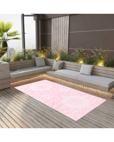 Tapis d'extérieur ARAKIL rose 80x150 cm PP | Mobilier & Déco