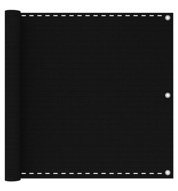 Écran de balcon Noir 90x400 cm PEHD | Mobilier & Déco