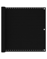 Écran de balcon Noir 90x400 cm PEHD | Mobilier & Déco
