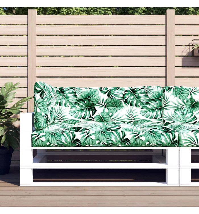 Coussins de palette lot de 3 motif de feuilles tissu | Mobilier & Déco