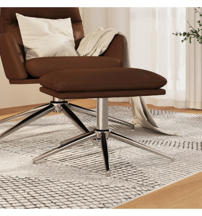 Repose-pied Marron 45x29,5x35 cm Similicuir brillant | Mobilier & Déco