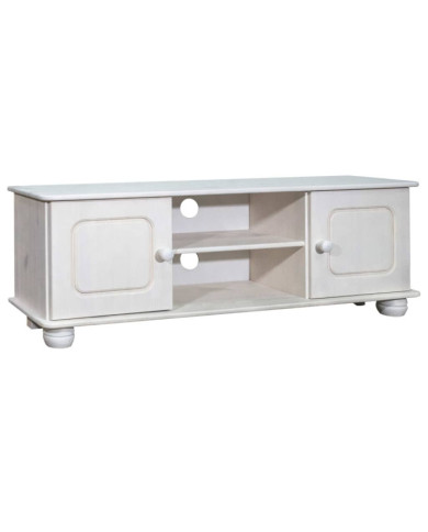 Meuble TV 115x29x40 cm Bois de pin massif | Mobilier & Déco