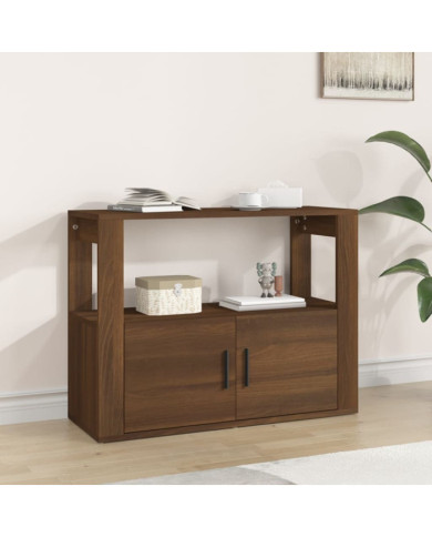 Buffet Chêne marron 80x30x60 cm Bois d'ingénierie | Mobilier & Déco