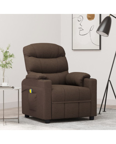 Fauteuil de massage Marron foncé Tissu | Mobilier & Déco
