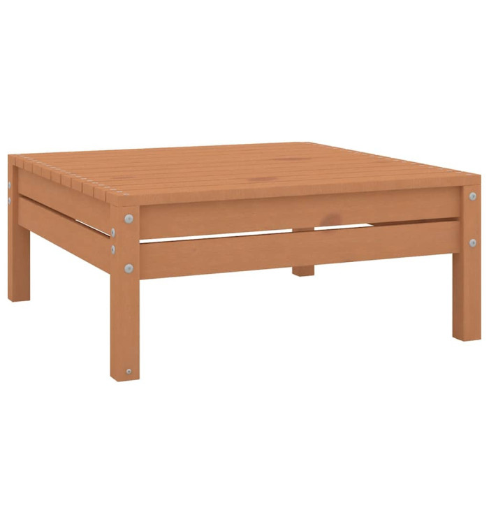Repose-pied de jardin marron miel bois de pin massif | Mobilier & Déco