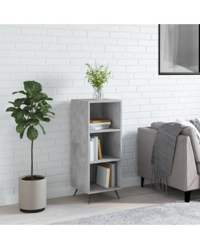 Armoire à étagères gris béton 34,5x32,5x90 cm bois d'ingénierie | Mobilier & Déco